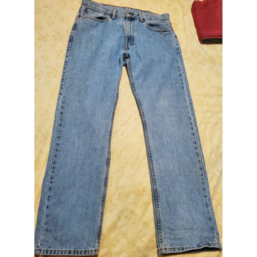 Vtg Levi's 505 Jeans Men's 34x32 Straight Retro Denim History Printed Pocket Tag - Picture 5 of 14